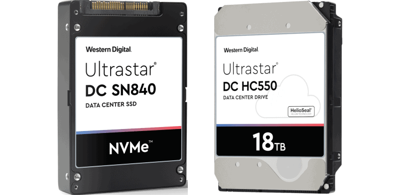 Western Digital Ultrastar®: DC HC550 SAS & DC SN840 SSD
